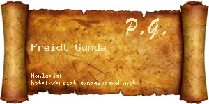 Preidt Gunda névjegykártya